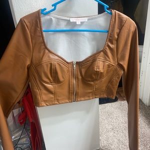 Tan Crop Top Sz Medium